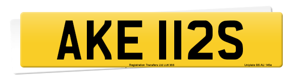 Registration number AKE 112S